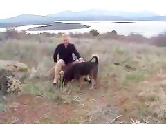 Girl and Her German Shepherd