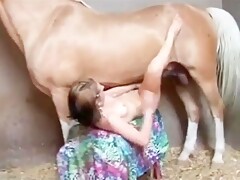 Nice horse cock in a tight cunt